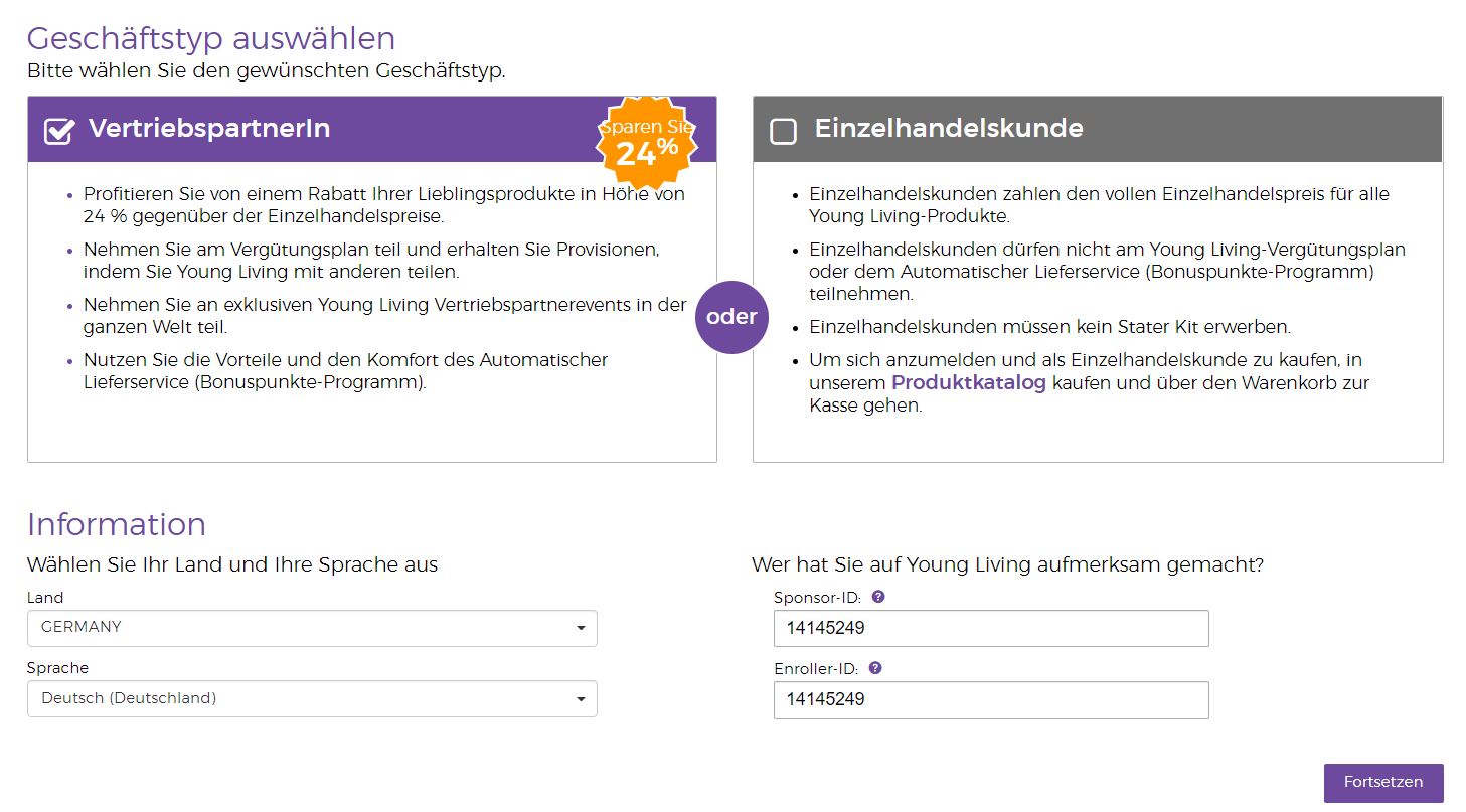 Registrieren ganz einfach meine ID