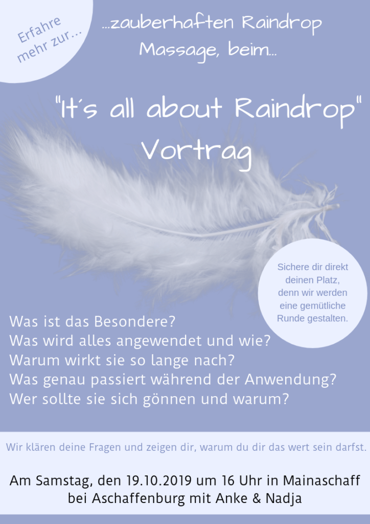 Raindrop Vortrags Flyer